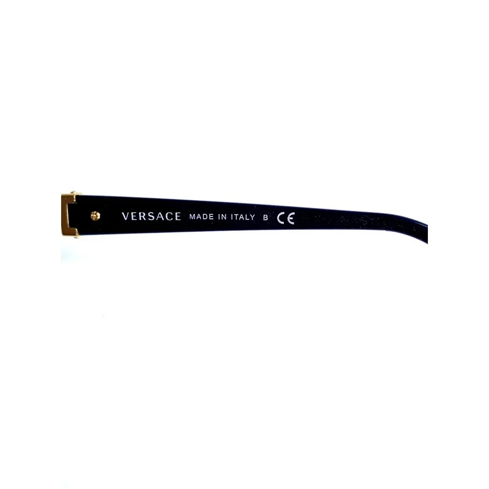 Versace Black Oval Eyeglasses Gold Medusa Temple Italy MOD 4262 GB1/11 55 17 140